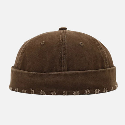 Fisherman beanie brown men