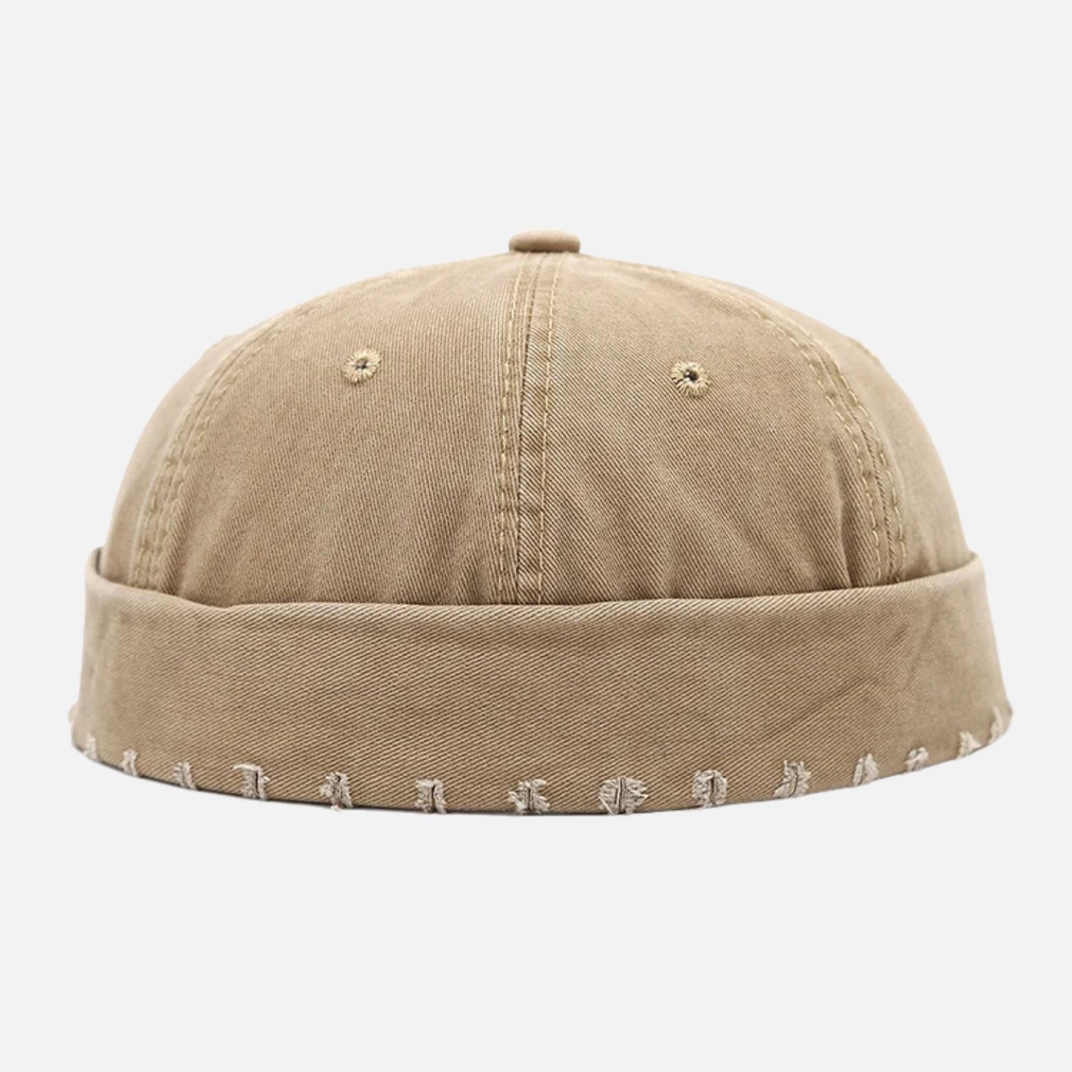 Fisherman beanie brown men