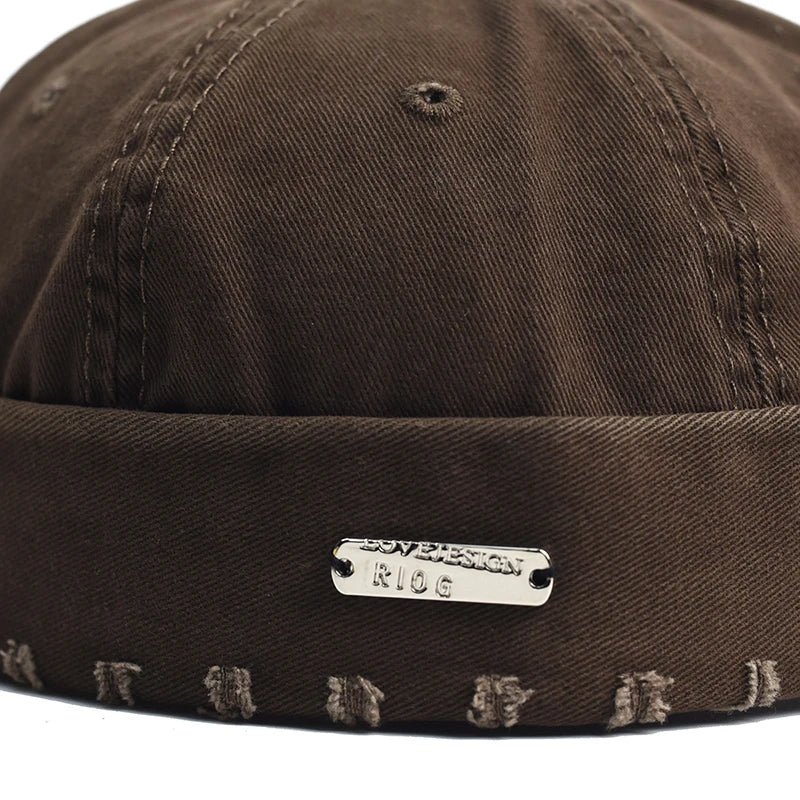 Black fisherman beanie mens