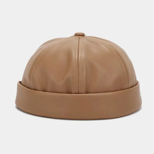 Fisherman beanie leather