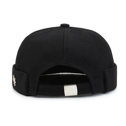 Fisherman Black Beanie