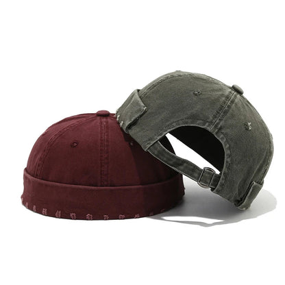 Fisherman beanie brown men