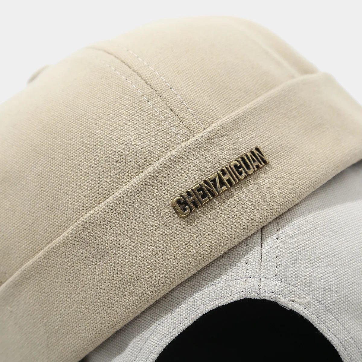 Beige fisherman beanie
