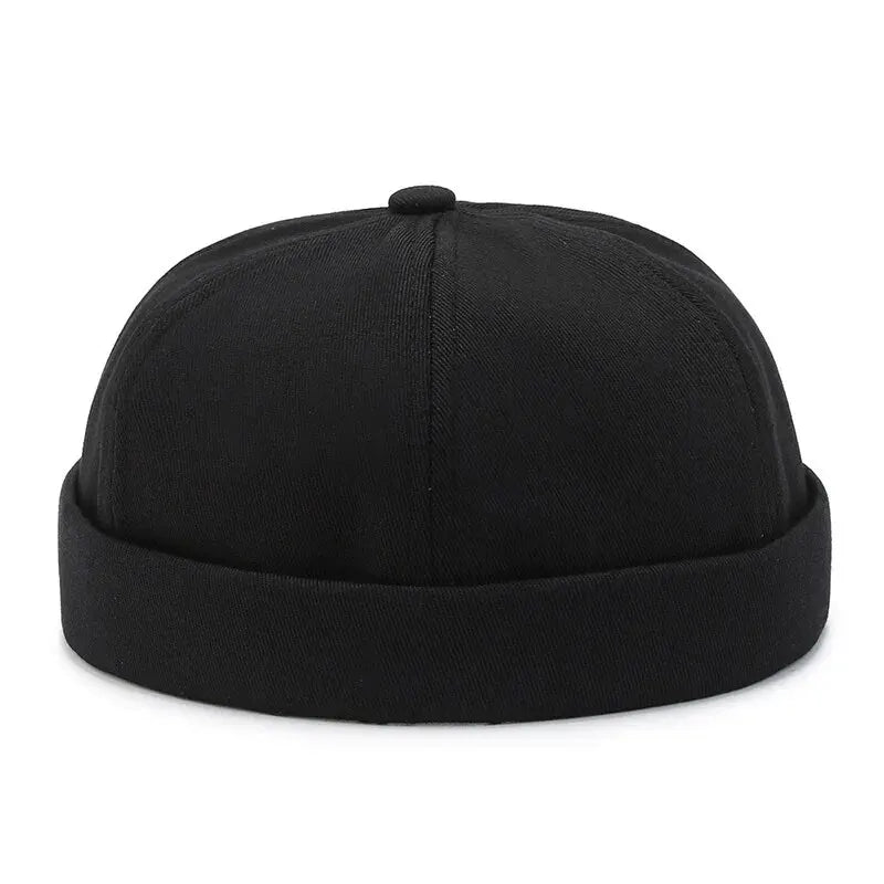 Fisherman Black Beanie