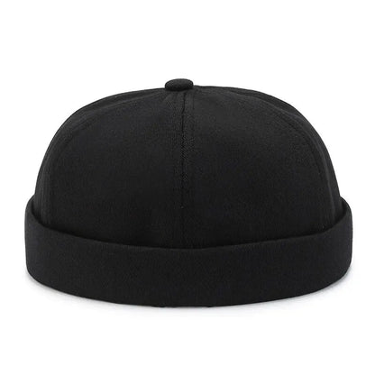 Fisherman Black Beanie
