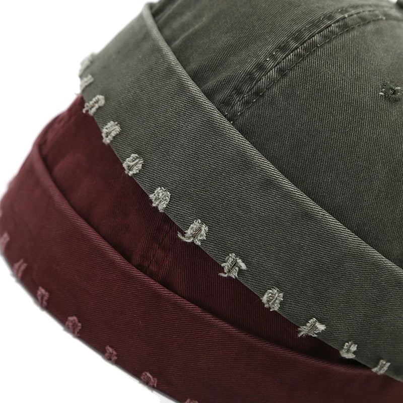 Fisherman beanie brown men