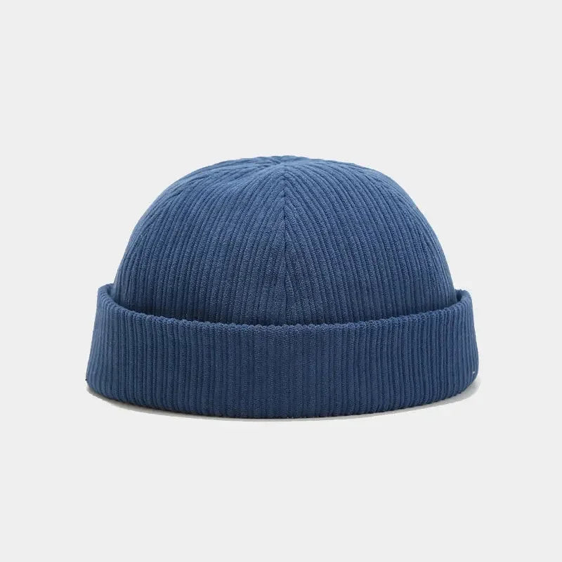 Blue fisherman beanie